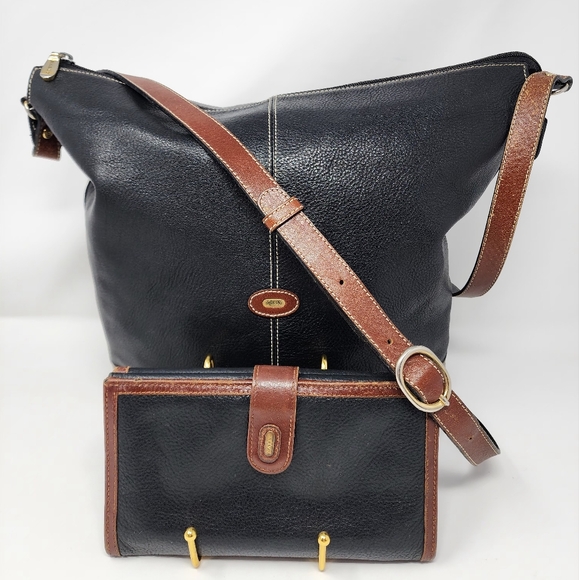 Bally Leather Crossbody Bag & Matching Wallet